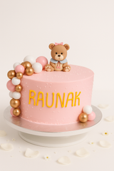 Pink Teddy Bear Balloon Cake-GI002