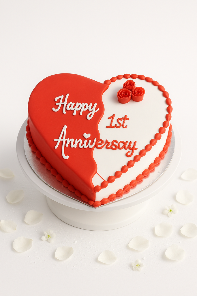 Heart-shaped Anniversary Cake-AN006