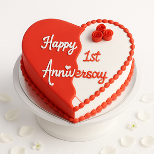 Heart-shaped Anniversary Cake-AN006