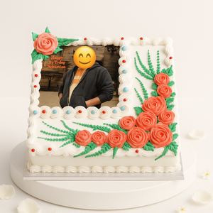 Floral picture cake-BG018