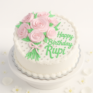 Flower boutique theme cake-GI038