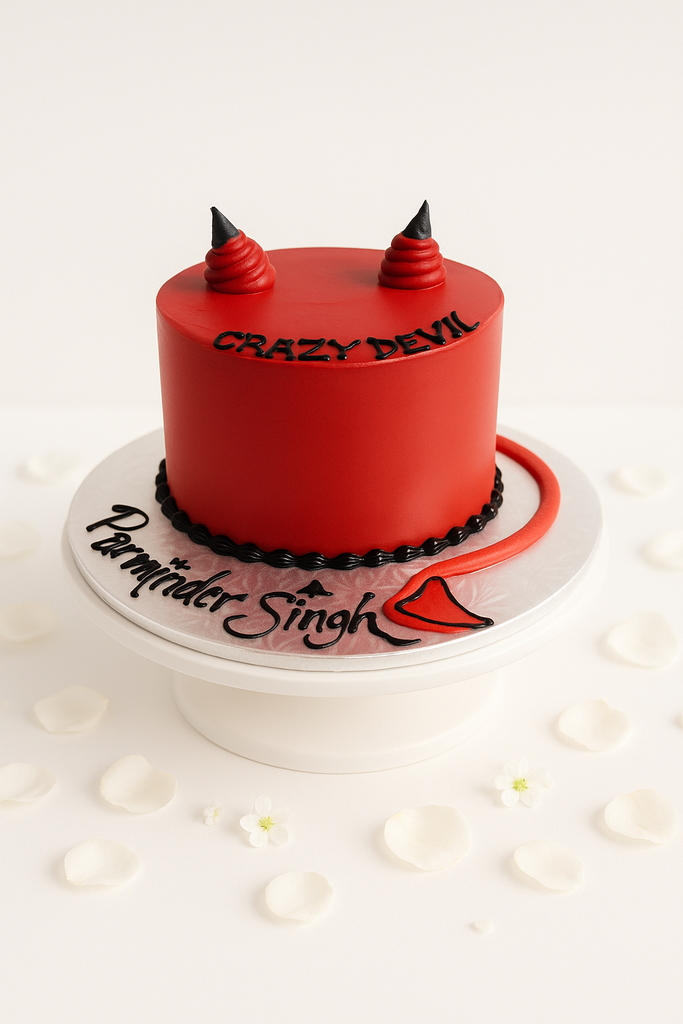 Crazy Devil theme cake-BO020