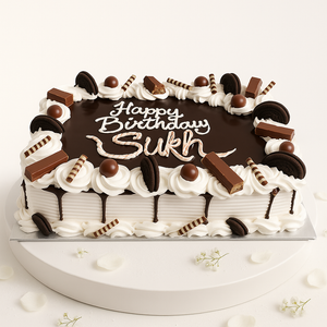 Rectangle chocolate cake-BG022