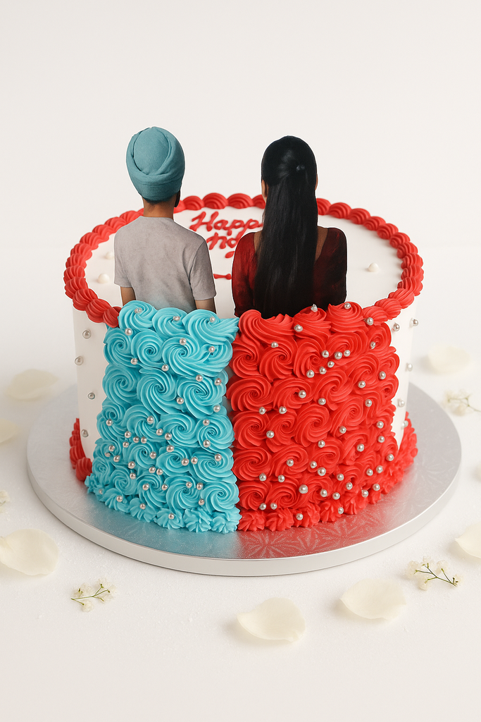 Couple anniversary cake-AN008