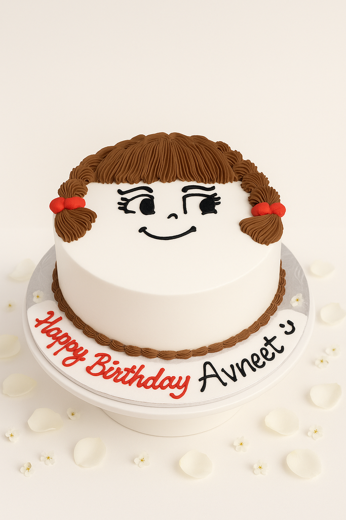 Cute Girl birthday cake-GI042