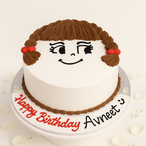 Cute Girl birthday cake-GI042