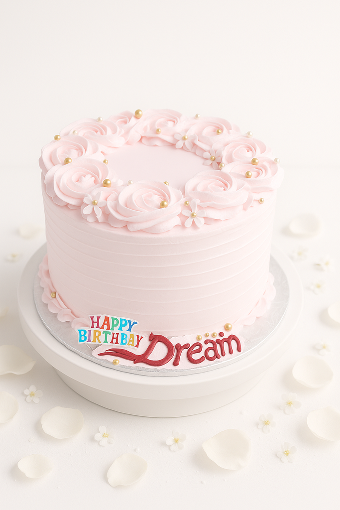 Elegant Pink Birthday Cake-GI043