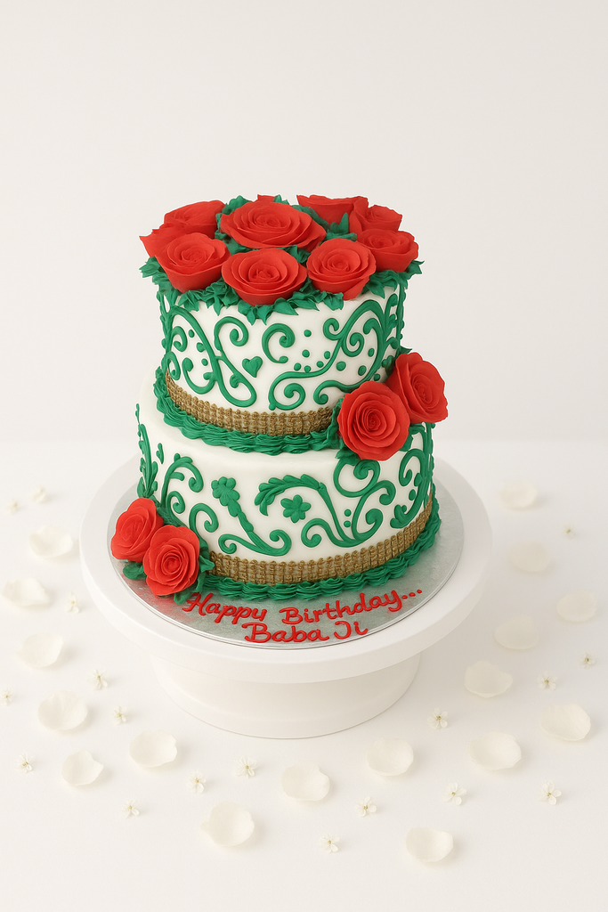 2- Tier gorgeous henna design Cake-TR015