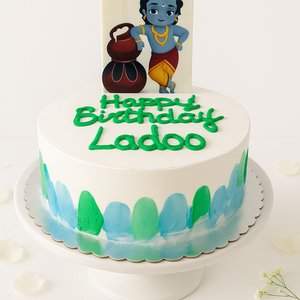 Krishna Theme Birthday Cake-BO004