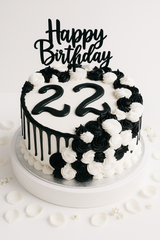 black & white rossets cake-BO030