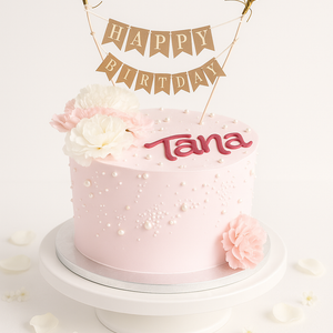 baby pink flowers cake-GI056