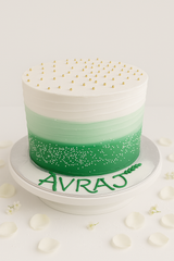 forest green & gold cake-BO037