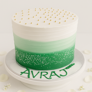 forest green & gold cake-BO037