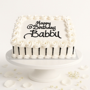 white & black cake-BG040