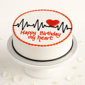 Heart- beat cake-BG044