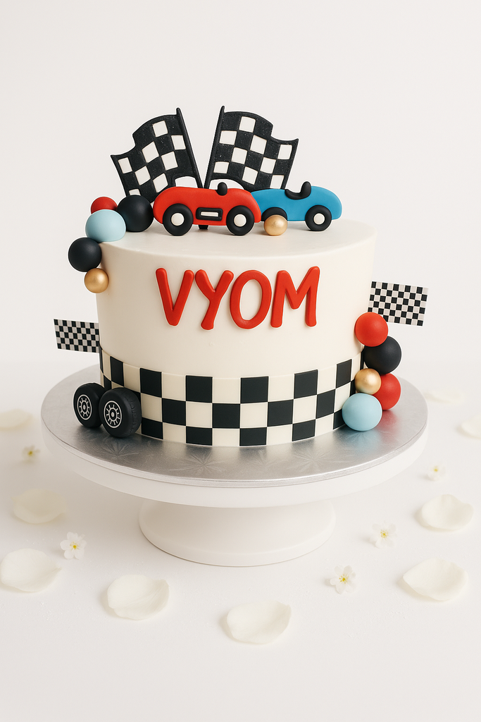 Race Car Birthday Cake-BO007