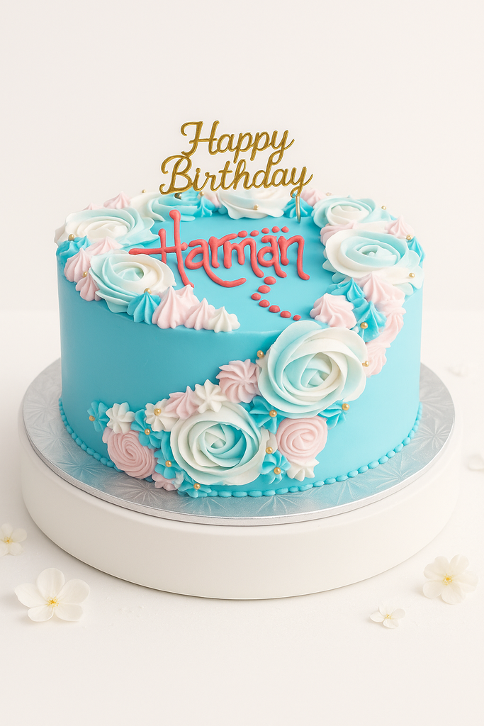 Blue &Pink ombre cake-BG045