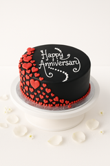 Black & Red Anniversary cake-AN011