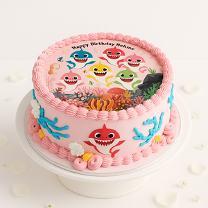 Baby shark picture cake-GI061