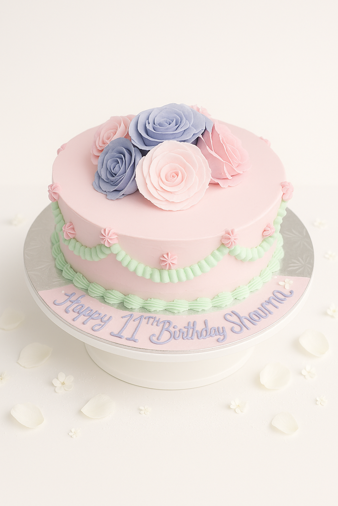 Elegant floral cake-GI063