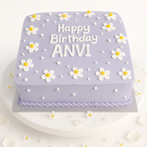 Elegant Purple Birthday Cake-GI068