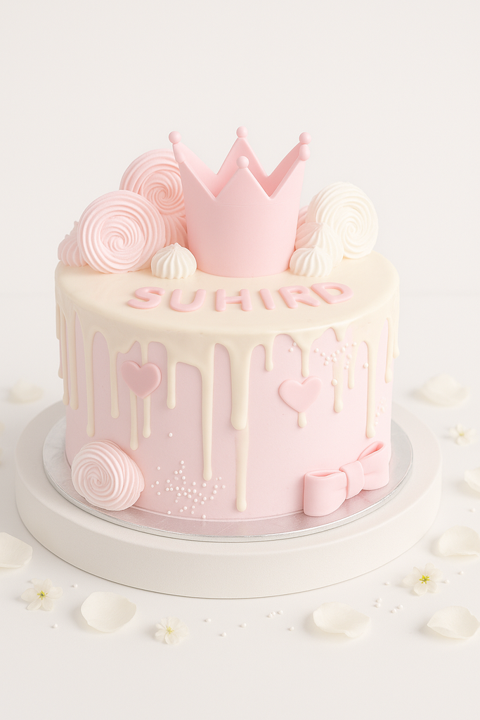 Pink Crown Birthday Cake-GI069