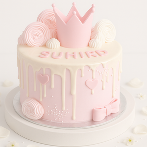 Pink Crown Birthday Cake-GI069