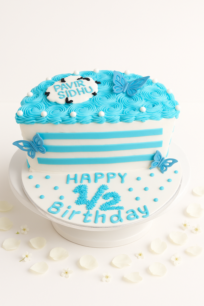 blue half moon cake-HF008