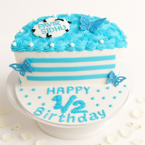 blue half moon cake-HF008