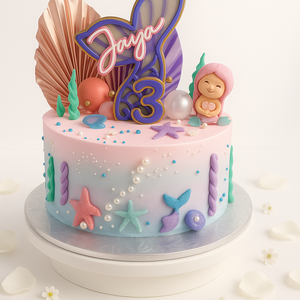 Mermaid Theme Birthday Cake-GI006