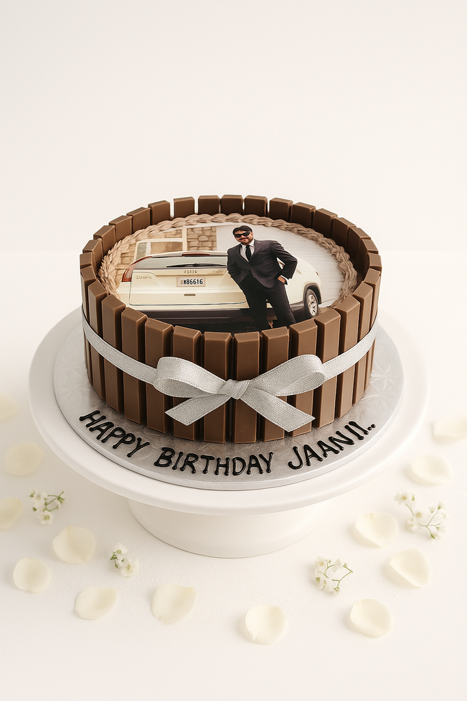 Silver Delight KitKat Cake-BO052