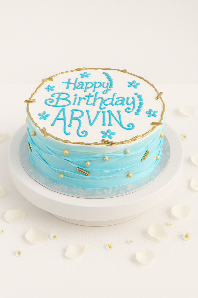 blue ombre cake-BO053