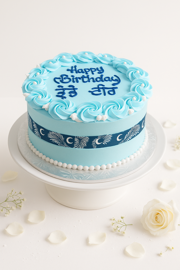 Blue Blossom Elegance Cake-BO054