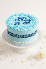 Blue Blossom Elegance Cake-BO054