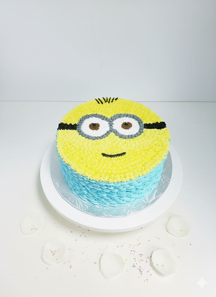 Cheerful Minion Face Cake-BO056