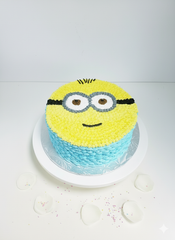 Cheerful Minion Face Cake-BO056