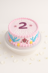 Pink Baby Shark Splash Cake-GI070