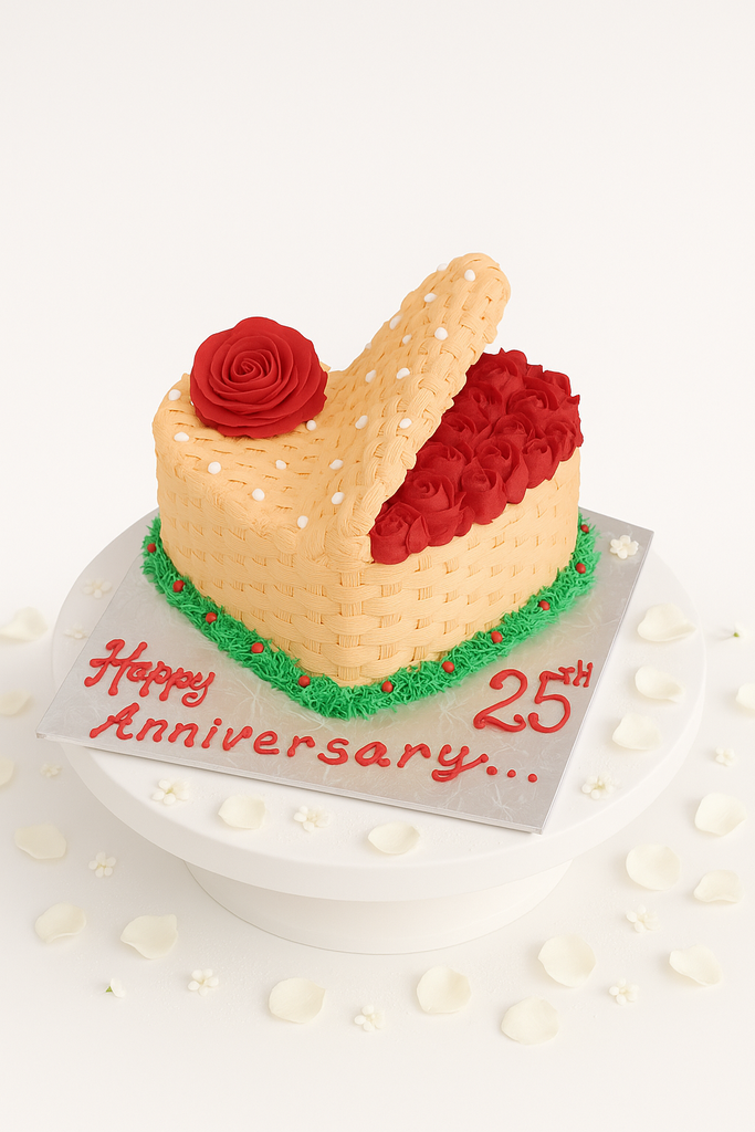 Heartfelt Rose Basket Cake-AN012