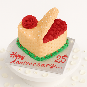 Heartfelt Rose Basket Cake-AN012