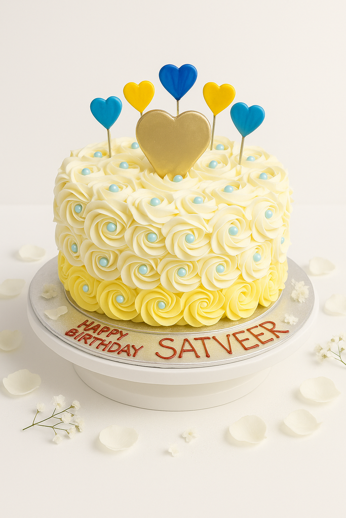 Sunshine Fade Heart Cake-BG048