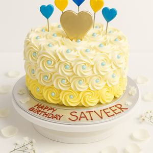 Sunshine Fade Heart Cake-BG048