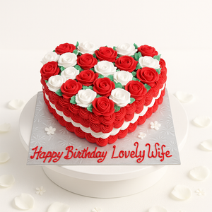 Rosy Heart Delight Cake-BG054
