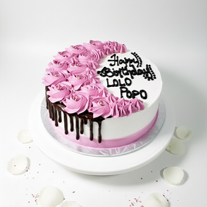 Fuchsia Elegance Drip Cake-BG059