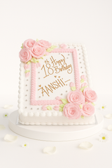 Blush Elegance Rectangle Cake-BG061
