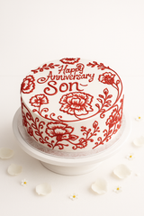 Red Henna Blossom Cake-AN016