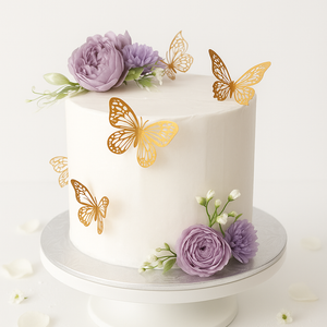 Elegant gold Butterfly cake-GI007