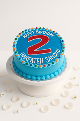 Colorful Blue Birthday Cake-BO064