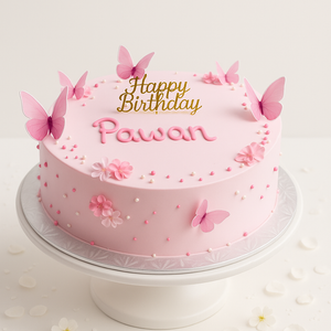 Pink Butterfly cake-GI008