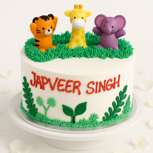 Jungle Buddies Grassland Cake-BO070