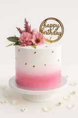 Pink Rose Flower Cake-GI009